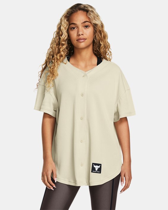 Women's Project Rock Easy Go Over Shirt in Brown image number 0